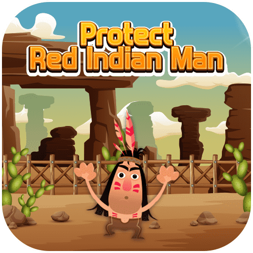 Play Protect Red Indian Man Game on thopgames